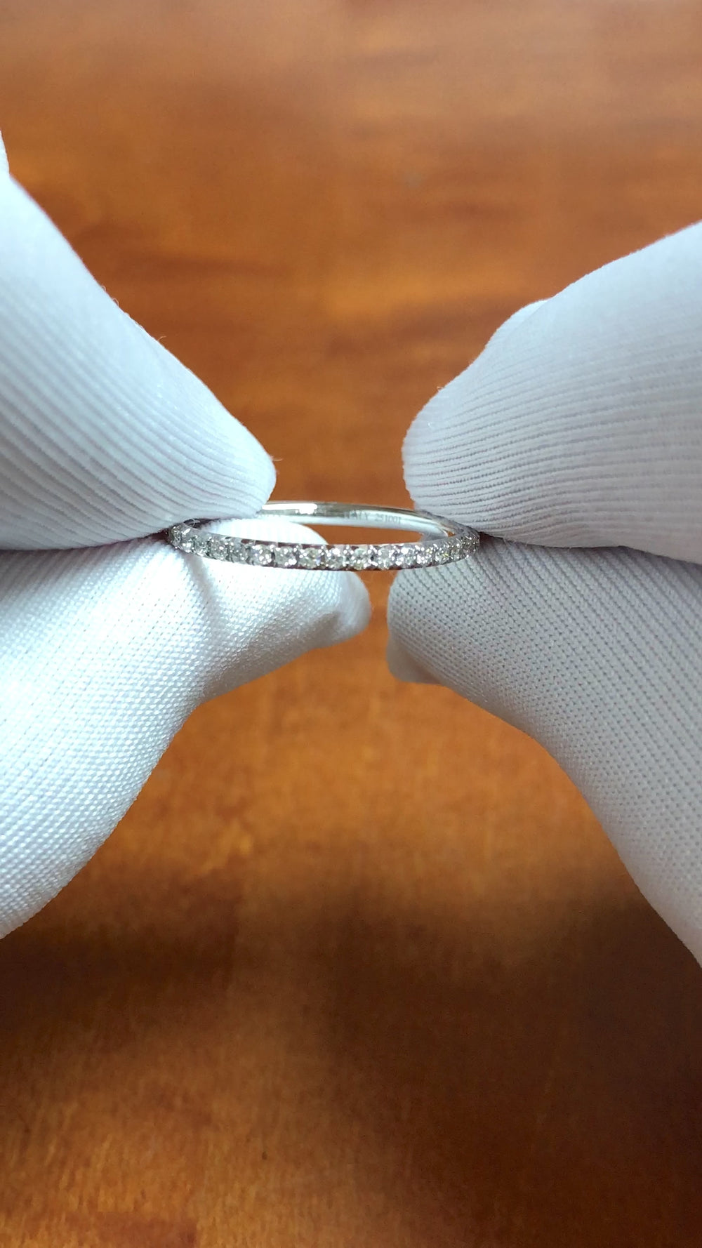 Tiffany & Co. Metro Platinum Full Circle Eternity Diamond Band Ring .20 ct Sz6