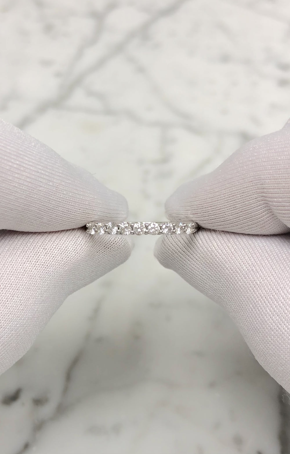 Tiffany & Co. Forever Platinum 9-Stone Half Circle Round Diamond  Band Ring