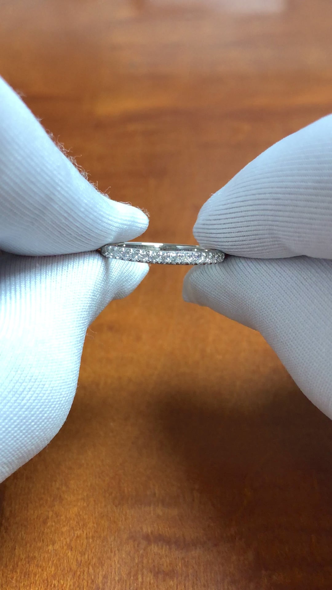 Tiffany & Co. Platinum Half CIrcle Soleste Diamond Band Ring Size 4.75