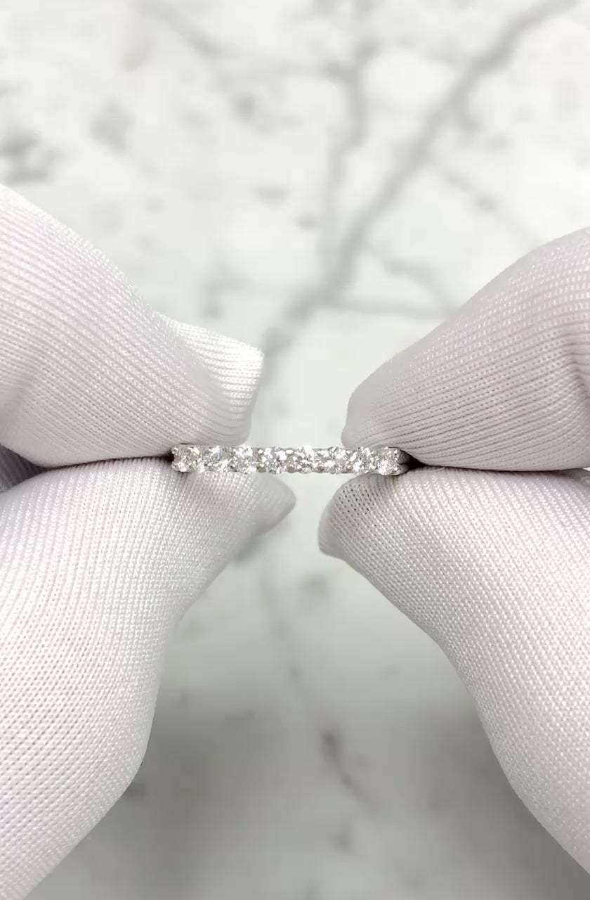 Tiffany & Co. Forever Platinum 9-Stone Half Circle Round Diamond Band Ring