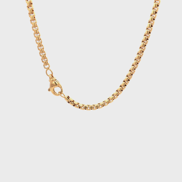 David Yurman Men's 18K Yellow Gold 3.4 mm Box Chain Necklace 26" Long