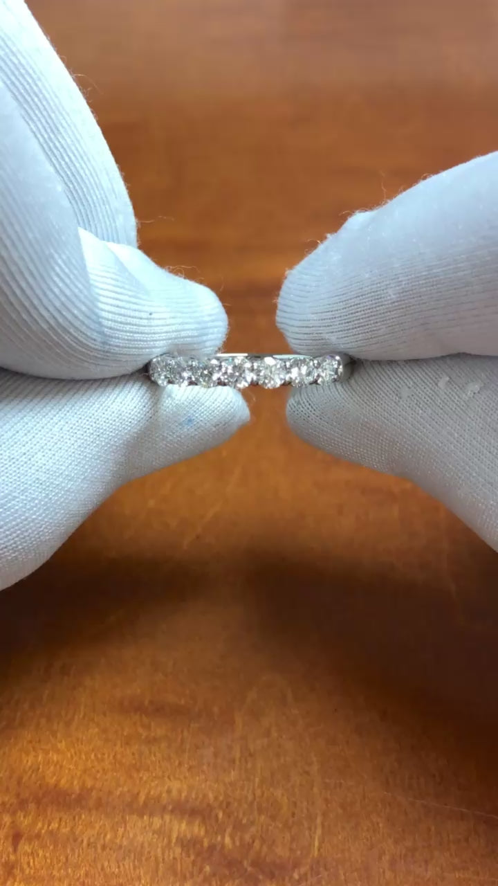Tiffany & Co. Platinum Forever 7-Stone Half Circle Diamond Band Ring  0.57cts