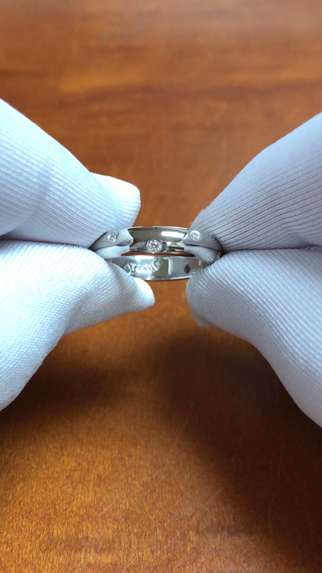 Tiffany & Co. Platinum Etoile Vintage Diamond Band Ring 4.3mm , Size 6
