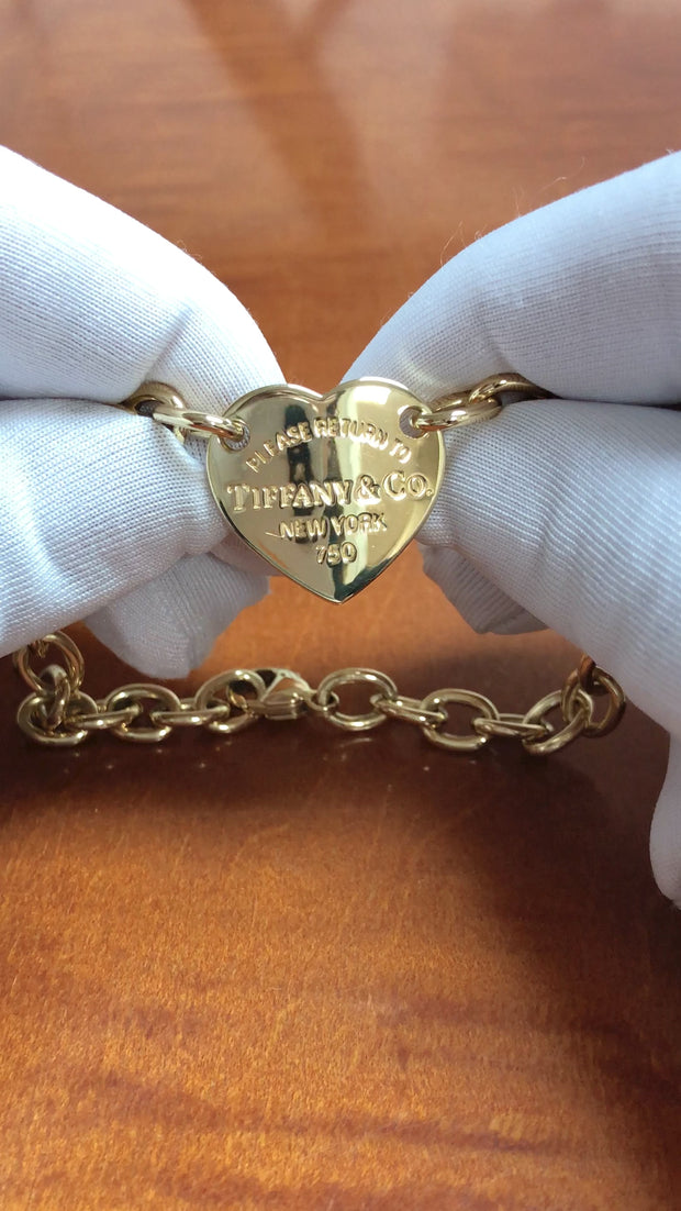 Tiffany & Co. 18K Yellow Gold Return to Tiffany Heart Tag Link
