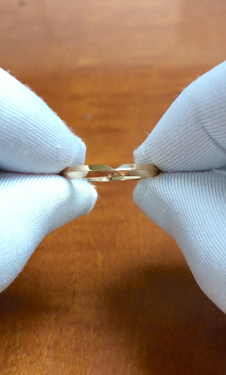Tiffany & Co. 18K Rose Gold Nesting Wedding Band Stackable Ring
