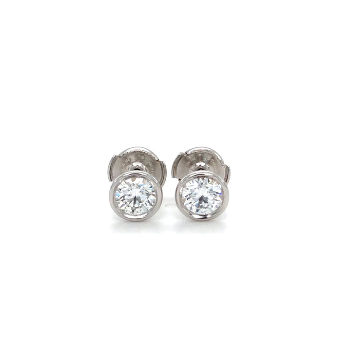 Tiffany & Co Elsa Peretti 1.20 Ct Diamonds by the Yard Platinum Earrings E/VS1-2