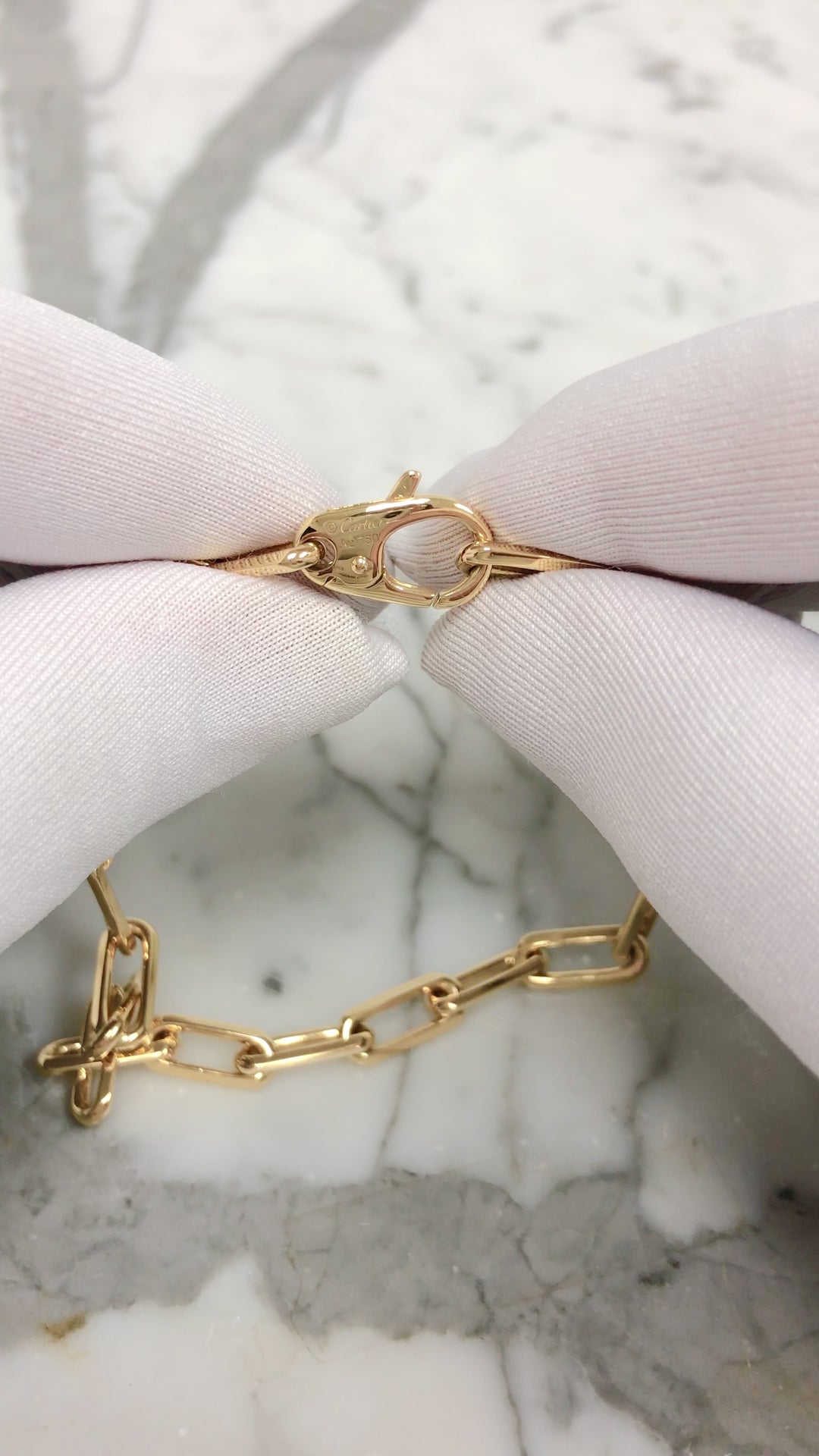 Santos de Cartier 18K Yellow Gold Link Bracelet – 8.5"