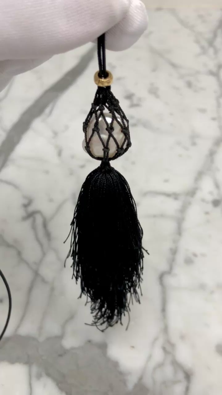 Tiffany & Co. Elsa Peretti 18K YG South Sea Keshi Pearl Tassel Pendant Necklace