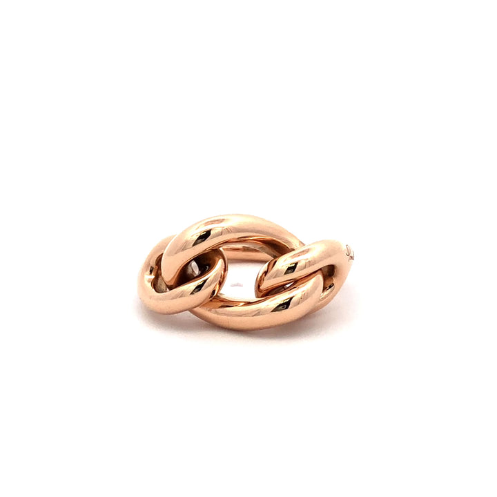 Pomellato 18k Rose Gold Iconica Tango Large Chain Link Ring Size 53