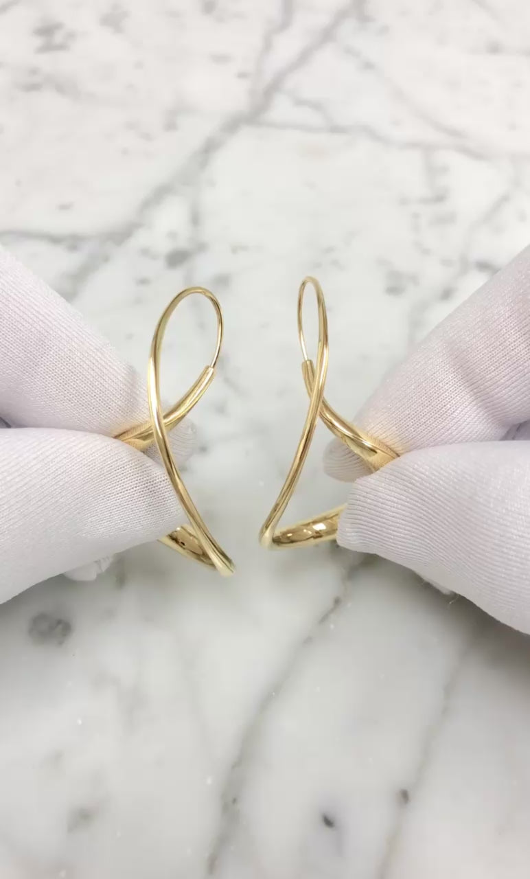 Michael Good 18K Yellow Gold Open Figure 8 Earrings — Medium