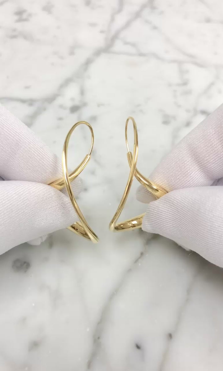 Michael Good 18K Yellow Gold Open Figure 8 Earrings — Medium