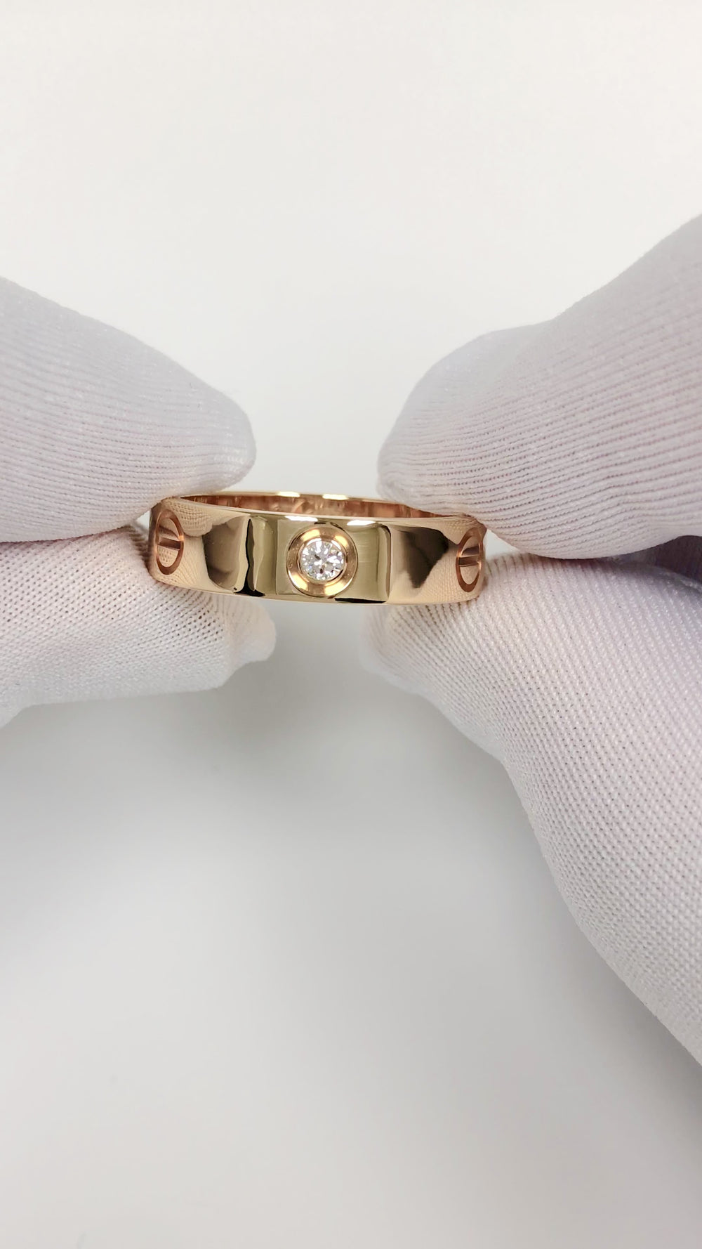 Cartier Love Ring 18K Yellow Gold 3 Diamonds Band Size 60 | US 9.25 Box & Papers