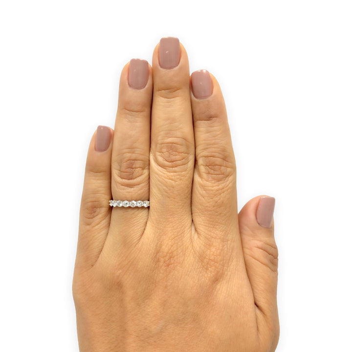 Tiffany & Co. Forever Platinum & 18K Yellow Gold 7-Stone Diamond Ring 3mm