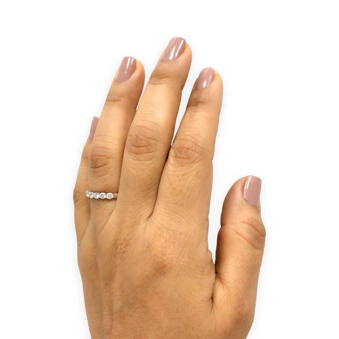 Tiffany & Co. Forever Platinum & 18K Yellow Gold 7-Stone Diamond Ring 3mm