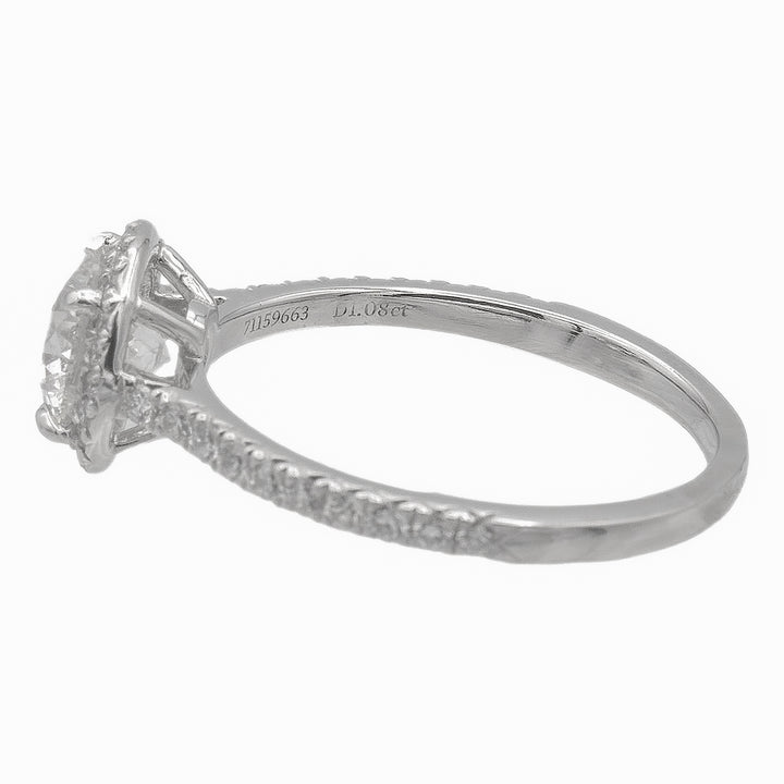 Tiffany & Co. Platinum Round Soleste Diamond Engagement Ring 1.48Cts TW GVVS2