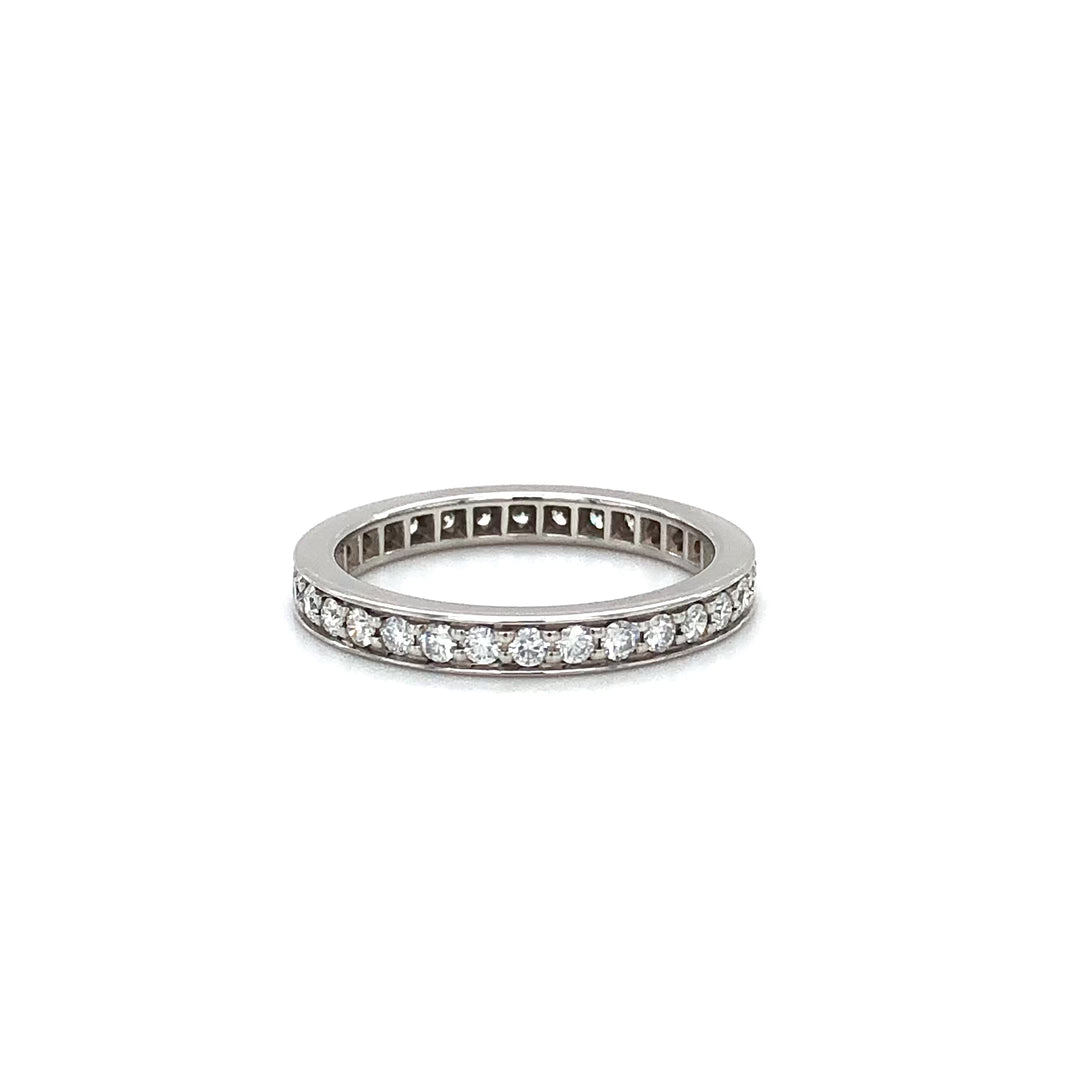 Cartier Ballerine Platinum Channel Set Diamond Eternity Band Ring .40 Cts TW