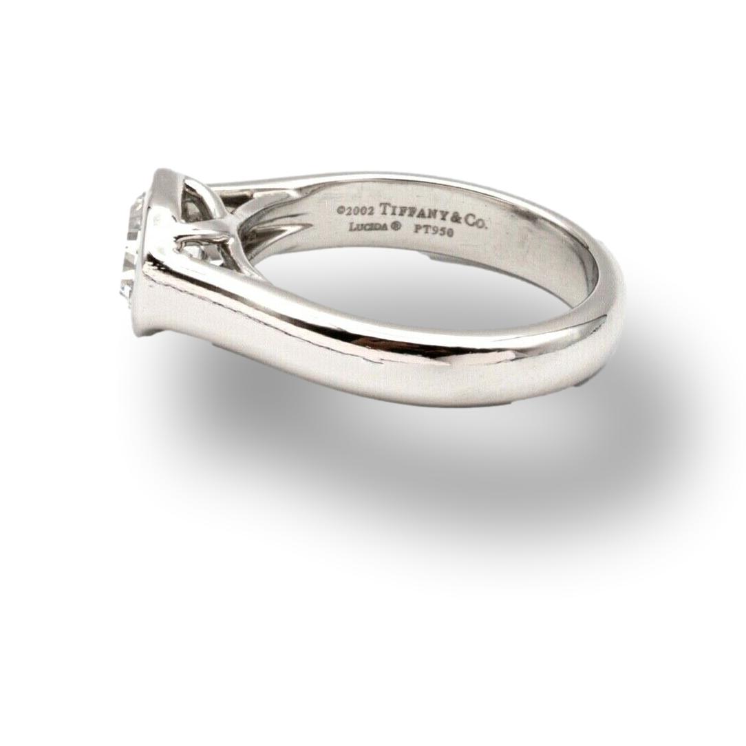 Tiffany & Co. Lucida Diamond Bezel Set Engagement Ring in