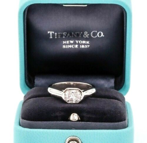Tiffany & Co. Lucida Diamond Bezel Set Engagement Ring in Platinum 1.04 E VVS2