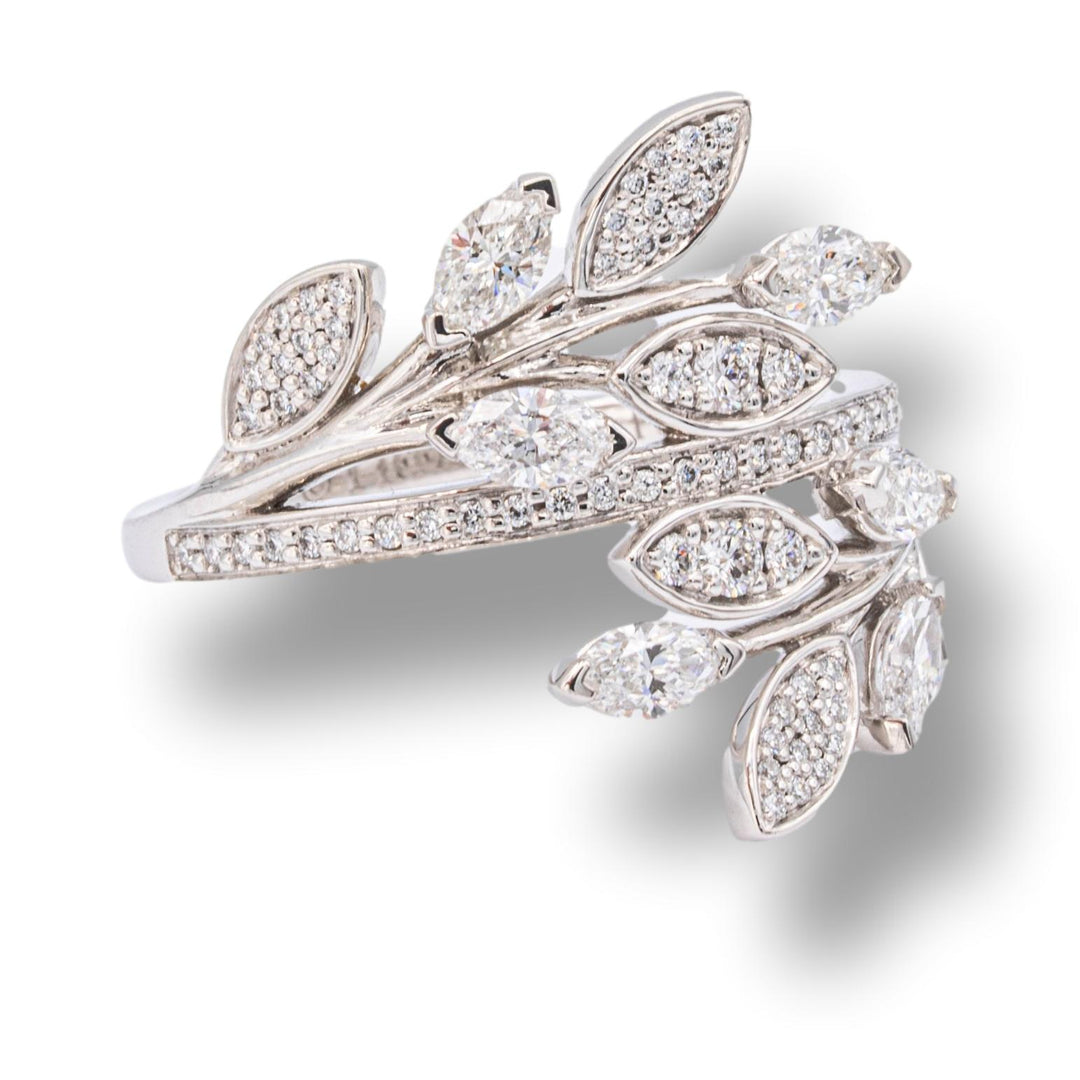 Tiffany & Co. Diamond Victoria Vine Bypass Ring in Platinum