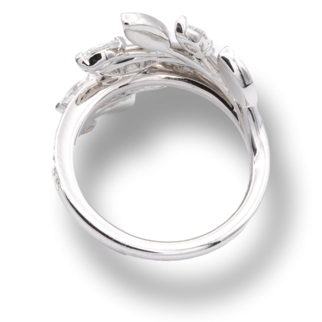 Tiffany & Co. Diamond Victoria Vine Bypass Ring in Platinum