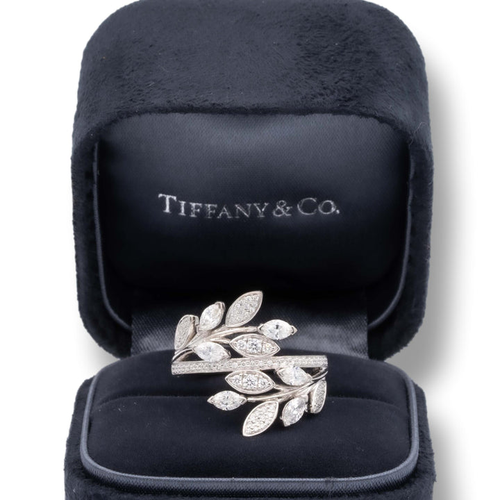 Tiffany & Co. Diamond Victoria Vine Bypass Ring in Platinum