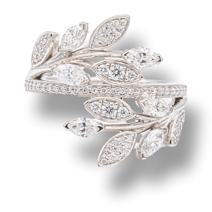 Tiffany & Co. Diamond Victoria Vine Bypass Ring in Platinum