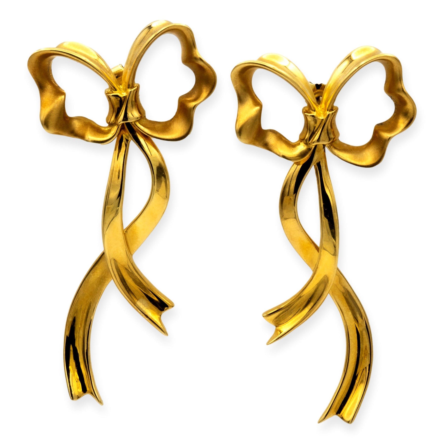 Vintage Tiffany Twist Rope Bow Earrings in Silver and 18K Gold | The Silver  Trove
