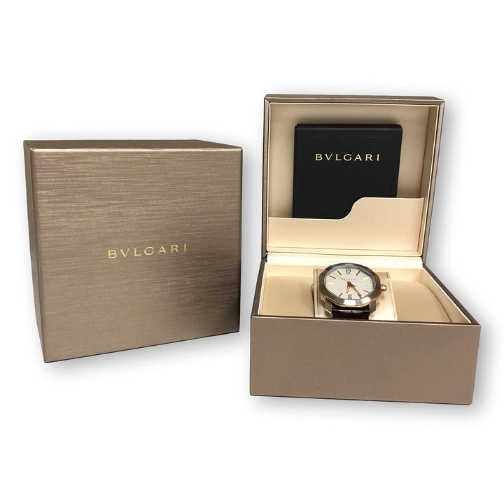 Bulgari Octo Roma 18K Rose Gold and Stainless Steel Mens Watch 41mm