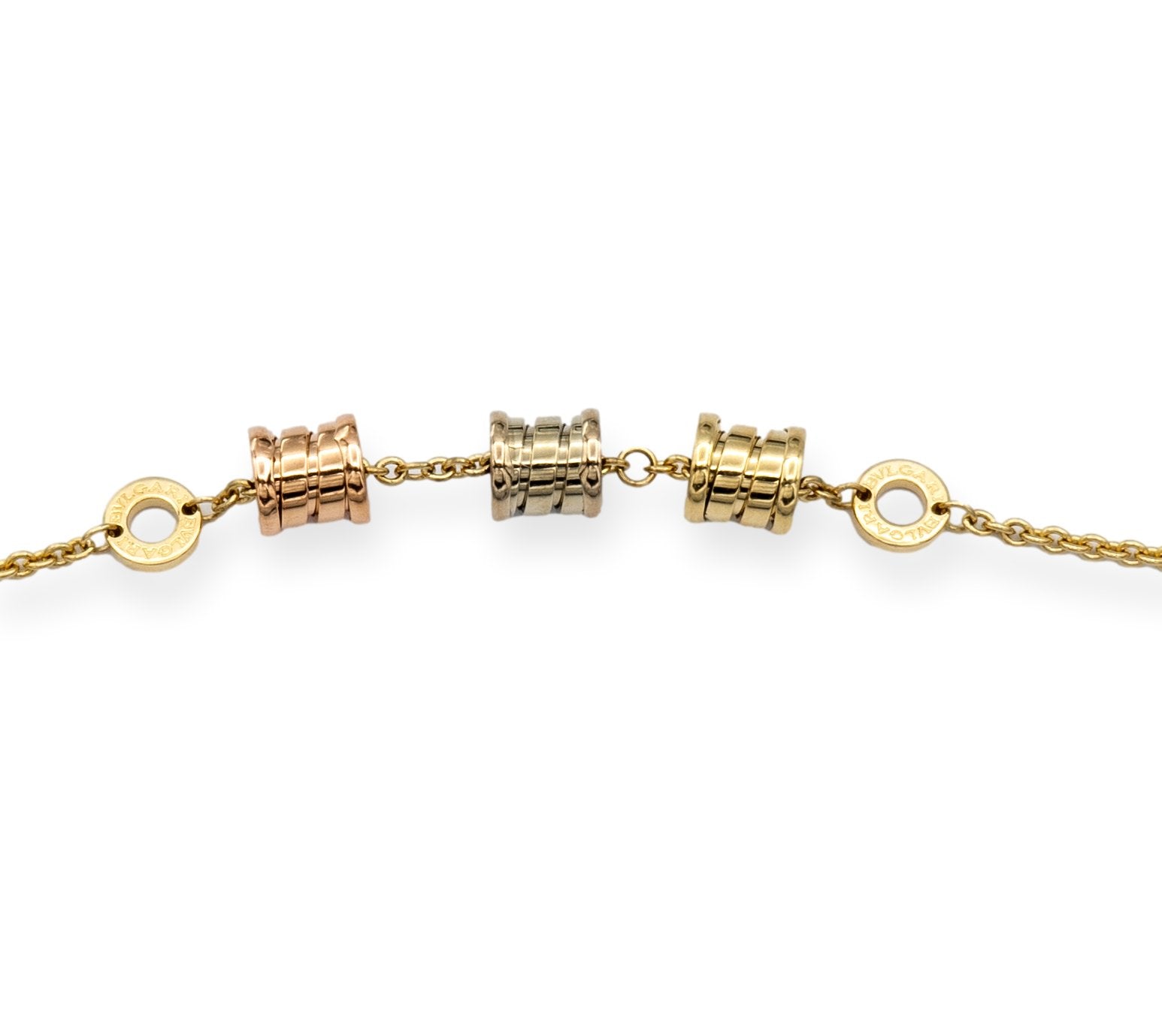 Bvlgari B-Zero Three Elements 18K Gold Link Bracelet 7.5