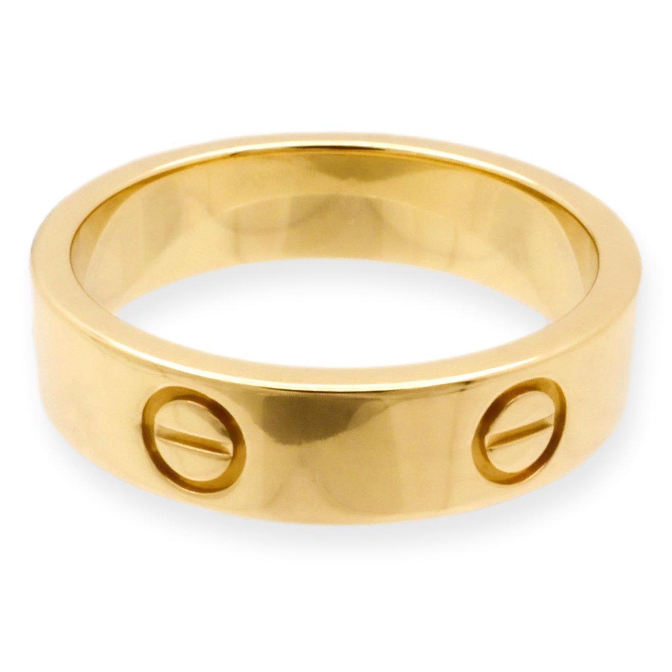Cartier Love Ring YG 10号　#50 CARTIER Love Diamond 18k White Gold Ring Box Papers 54 | eBay
