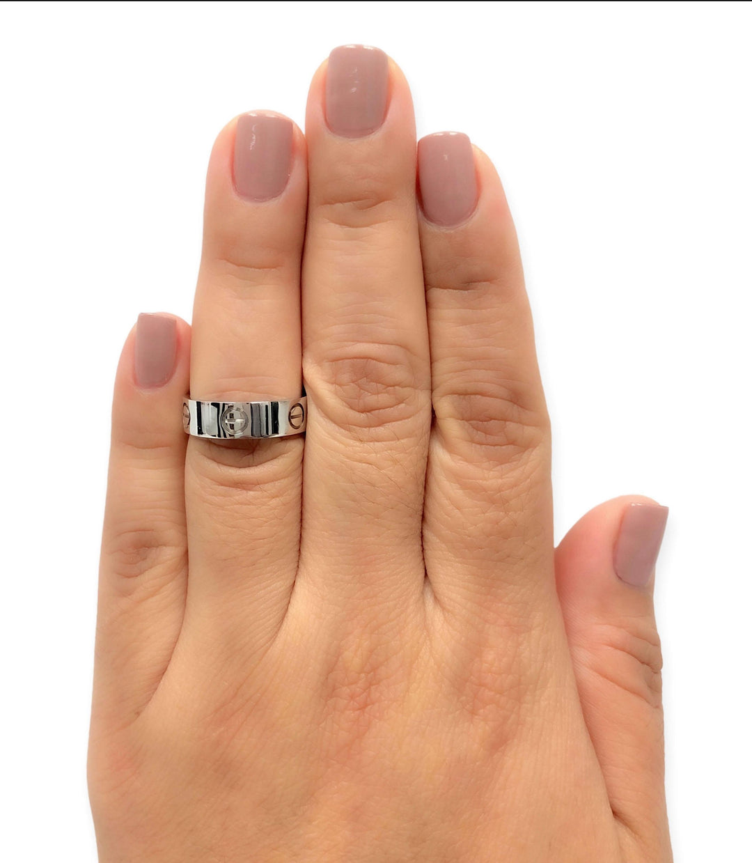 Cartier Love Ring in 18K White Gold 5.5mm Size 54 (US6.75)