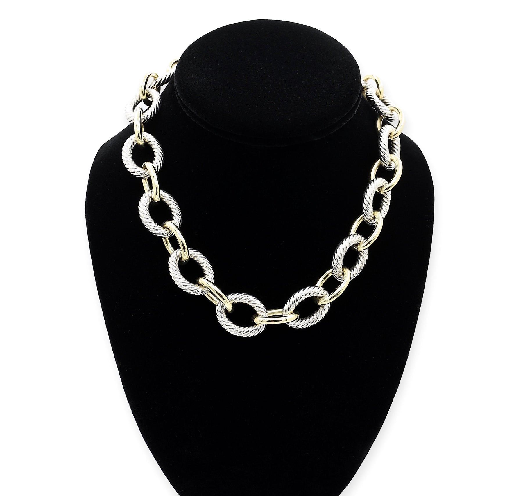 David Yurman Ceramic Oval Link Necklace - Sterling Silver Chain, Necklaces  - DVY135603 | The RealReal
