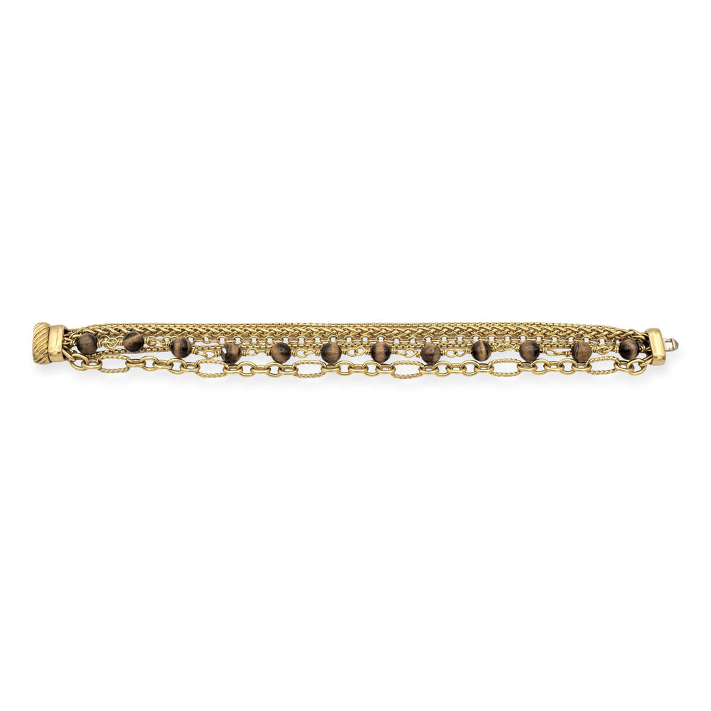David Yurman 18K Yellow Gold Multi-Chain Six Strand Bracelet