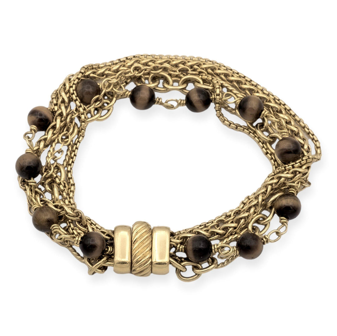 David Yurman 18K Yellow Gold Multi-Chain Six Strand Bracelet