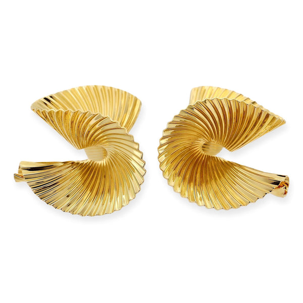 Yellow fan earrings cheap