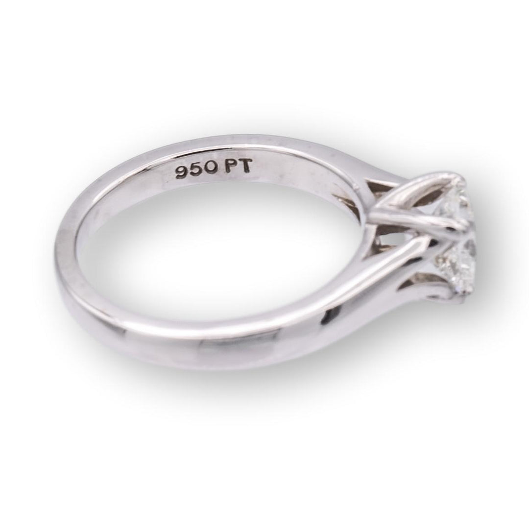 Hearts on Fire Platinum Dream Cut Diamond Engagement Ring 0.76 ct. H VS2 GIA