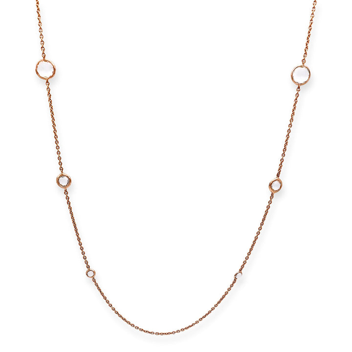 IPPOLITA Rock Crystal Sterling Silver Rose Gold Long Necklace