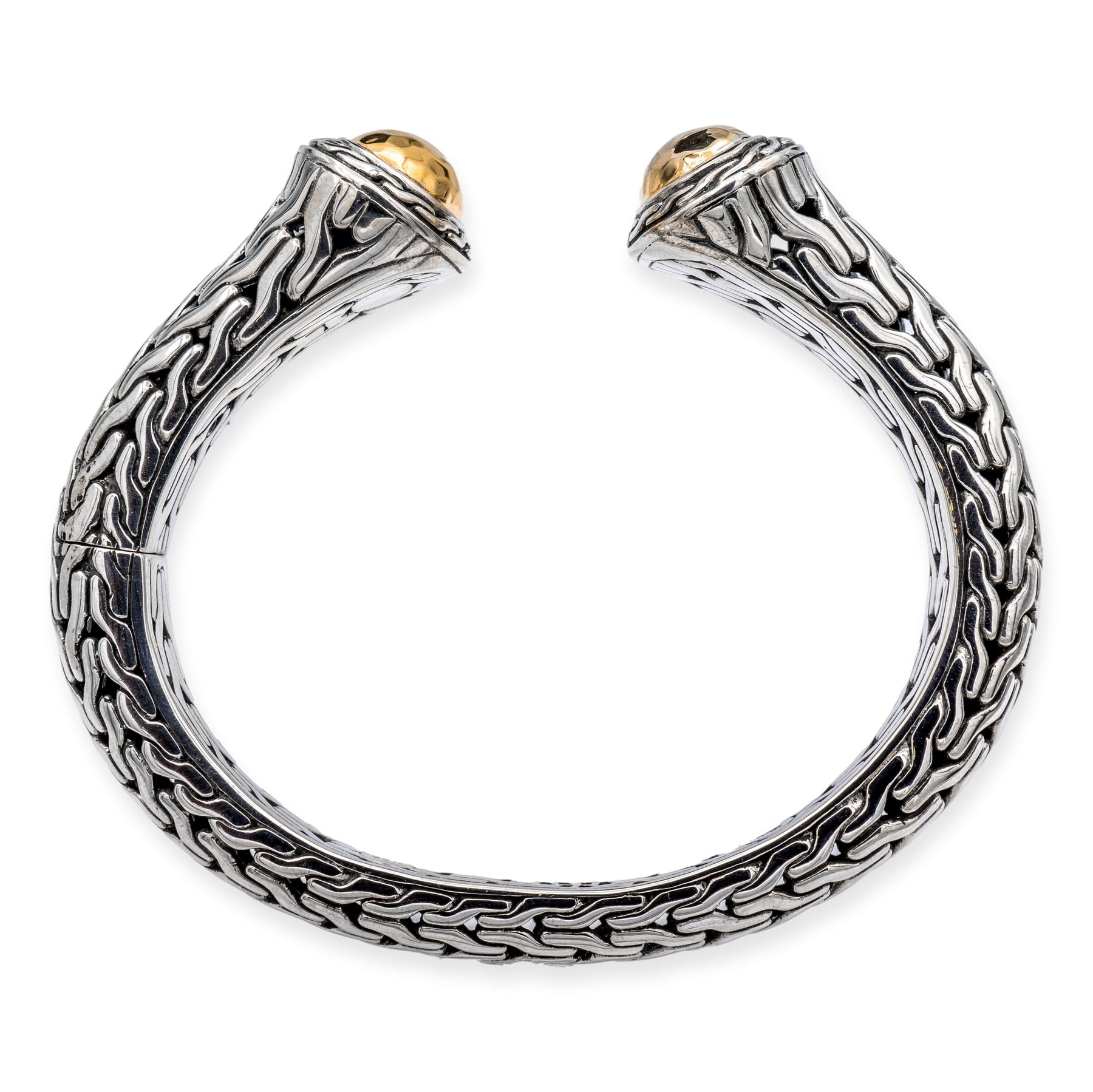 Quality Gold Sterling Silver 22mm Heart Locket Flexible Bangle Bracelet  QB988 - Falkenbergs Jewelers
