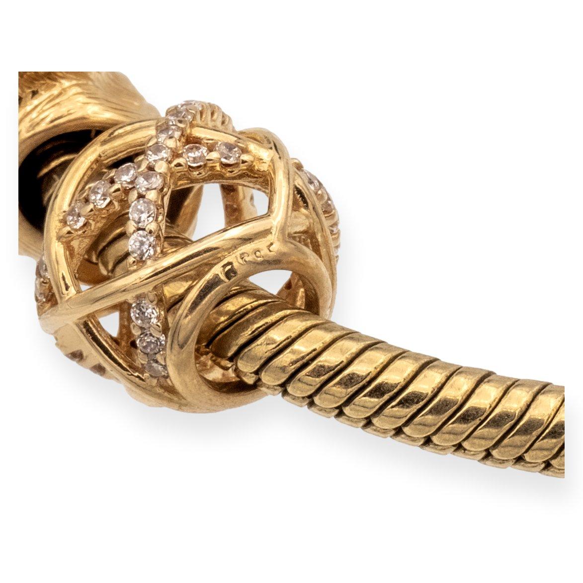 Solid gold pandora charms deals