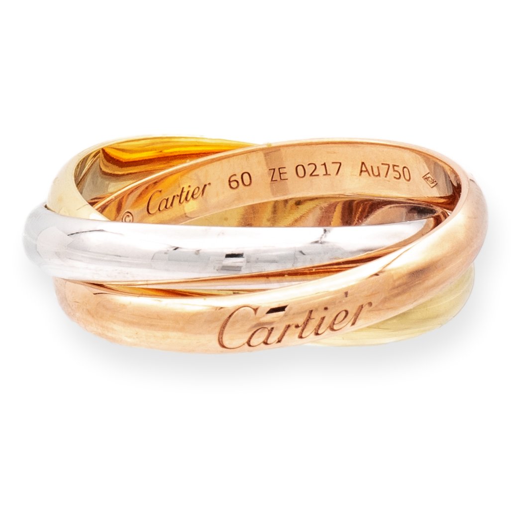 Cartier 18K Tricolor Gold Rolling Trinity Bangle Bracelet