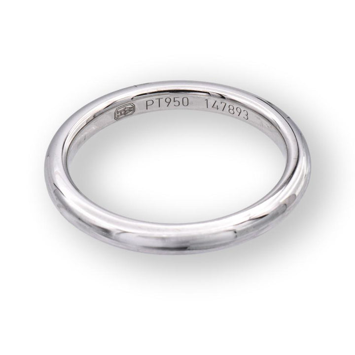 Harry Winston Platinum 2mm Rounded Wedding Band Ring Size 4