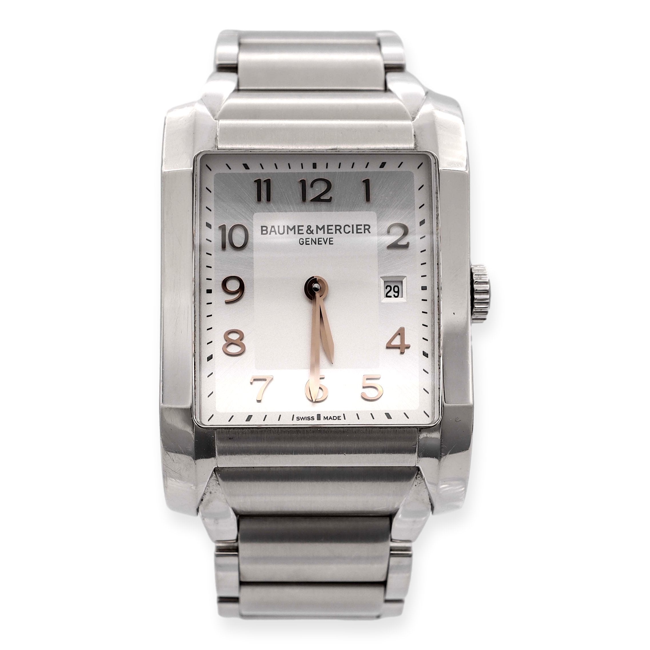 Pre Owned Baume Mercier Hampton Quartz Stainless Steel MOA10049 Ladies Watch