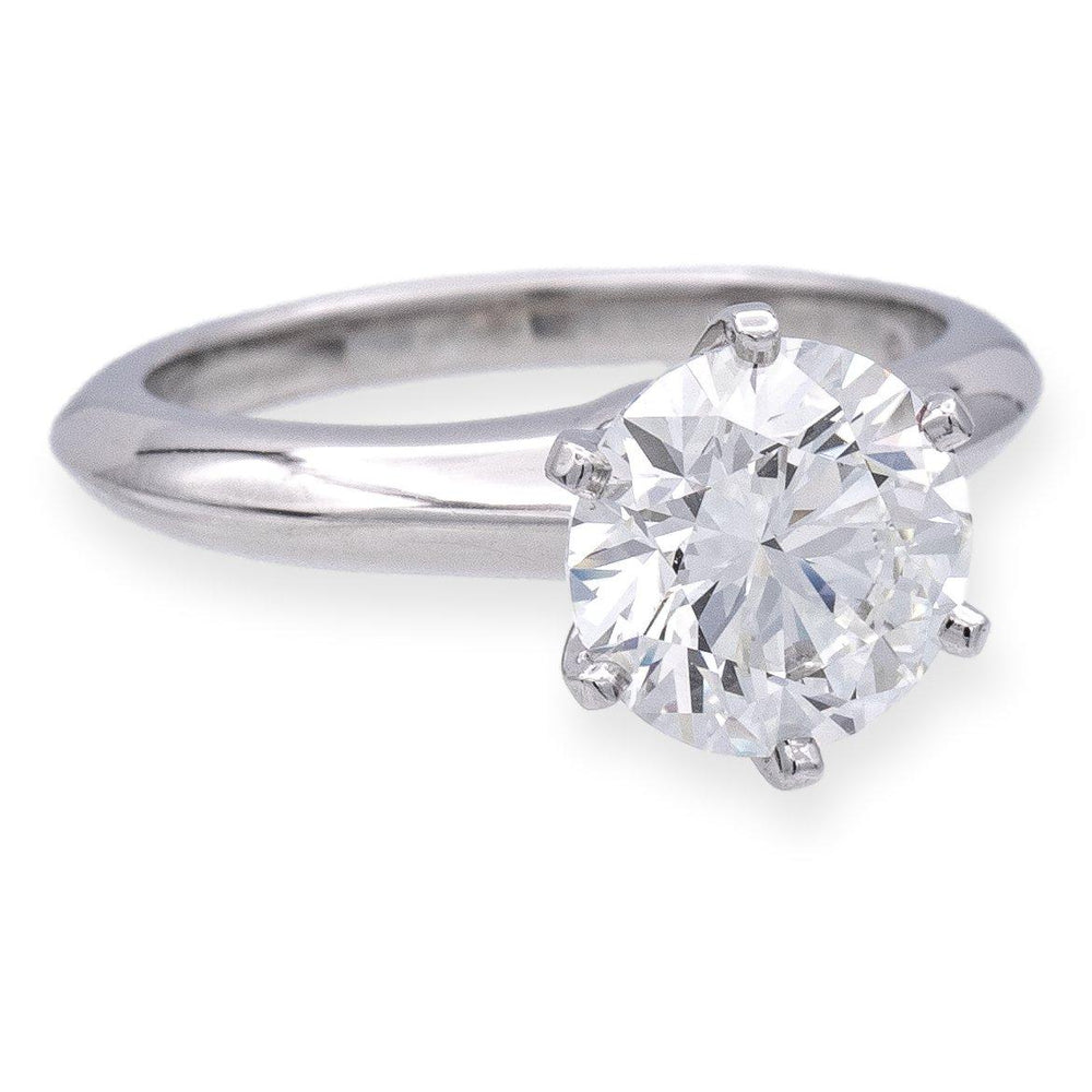 Tiffany & Co. Platinum Round Diamond Solitaire Engagement Ring Round 2.06ct IVS1
