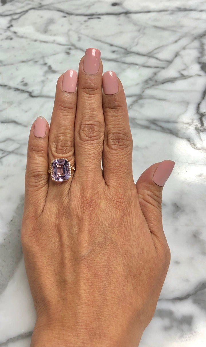 Tiffany & Co. Amethyst and Diamond Sparklers Cocktail Ring in 18K Rose Gold