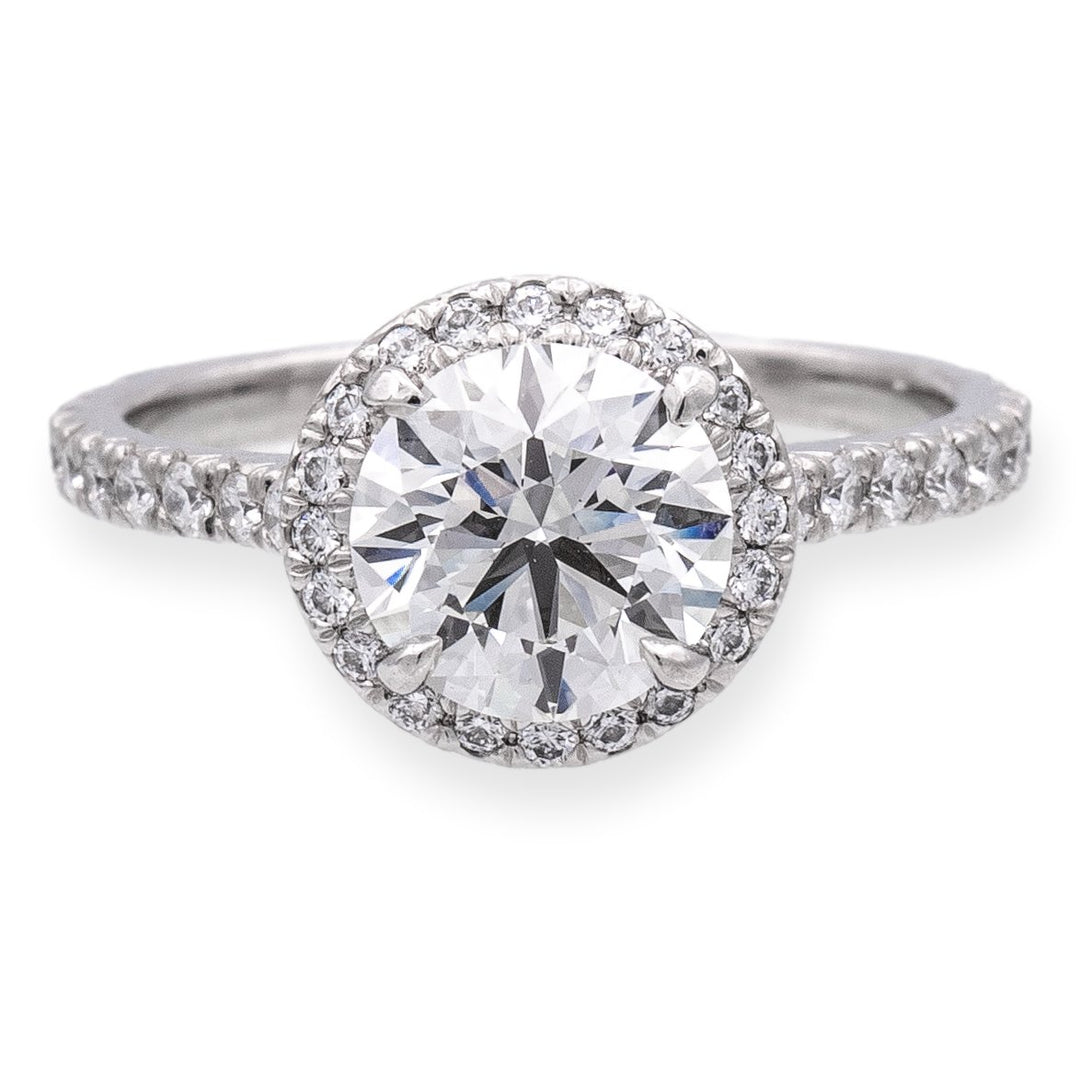Tiffany & Co. Platinum Oval Soleste Diamond Engagement Ring 1.48Cts TW GVVS2
