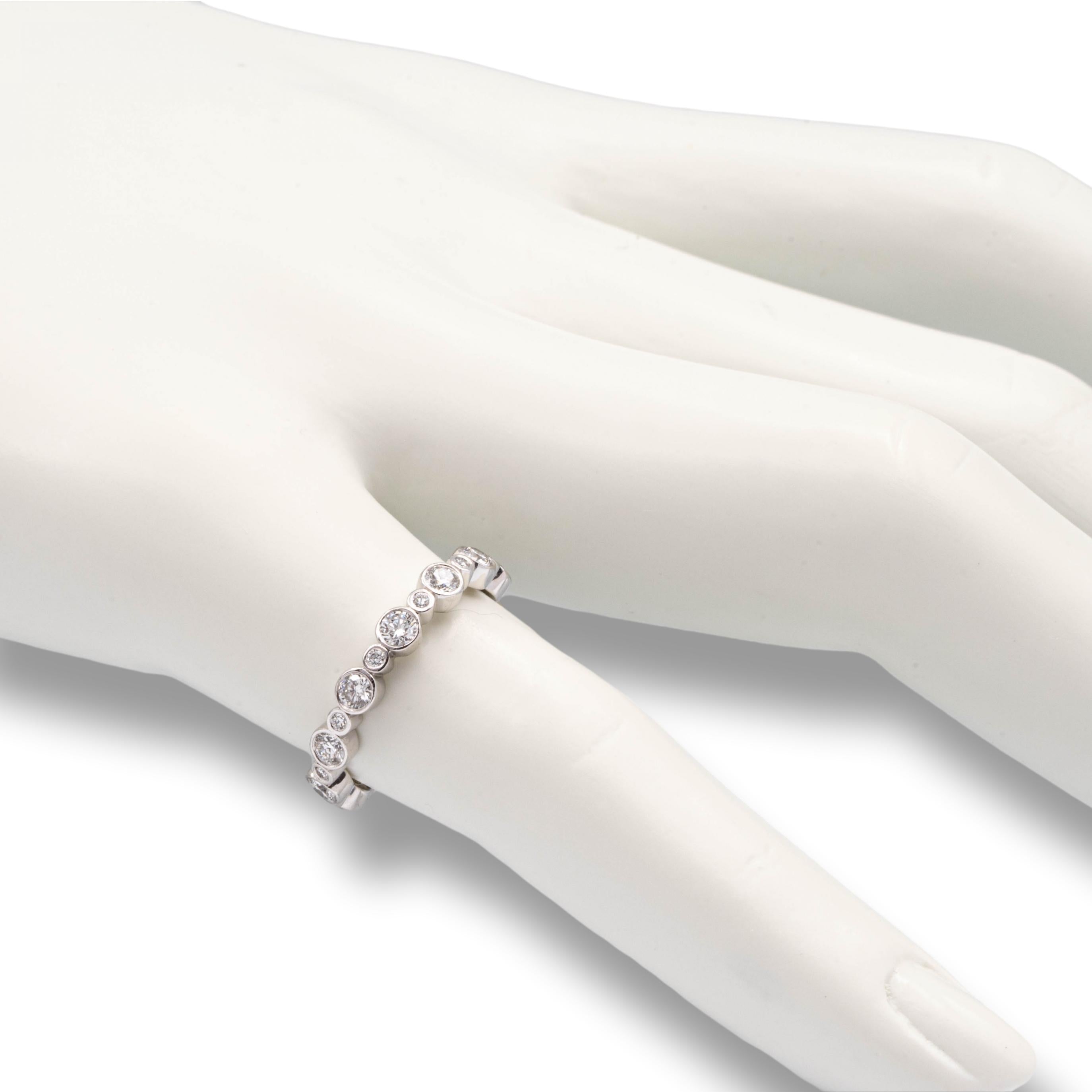 Tiffany & Co. Jazz Diamond Band Ring with Bezels 0.66 cts sz 4.25