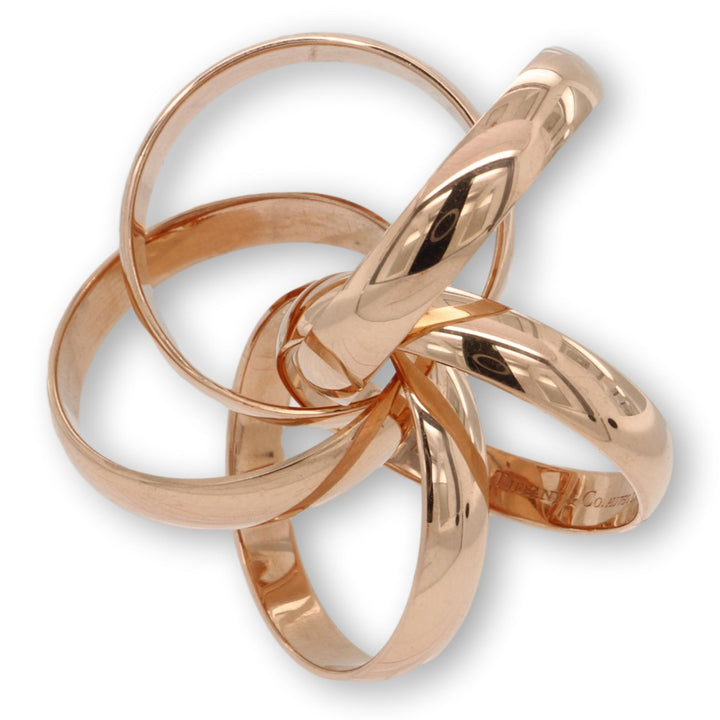 Tiffany & Co. 18K Rose Gold Paloma Picasso Melody 5 Band Ring Size 5