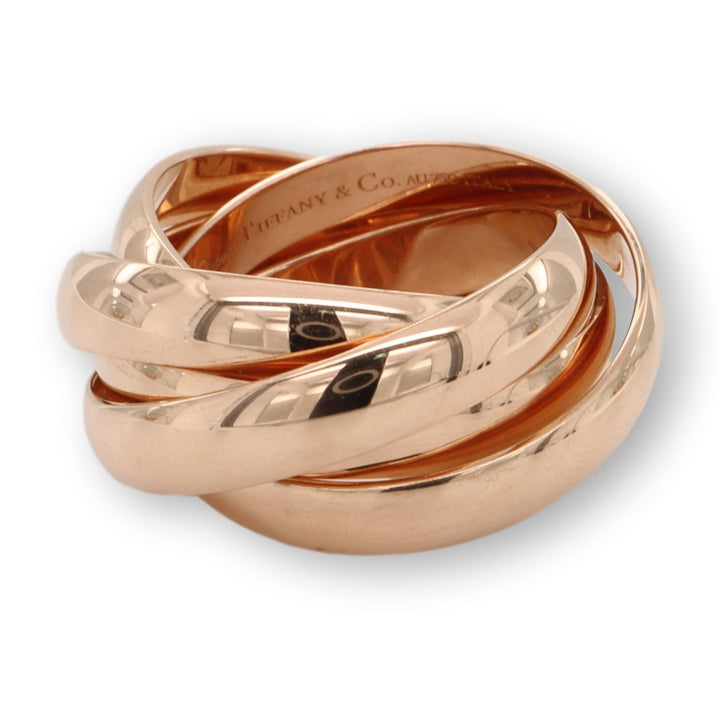 Tiffany & Co. 18K Rose Gold Paloma Picasso Melody 5 Band Ring Size 5