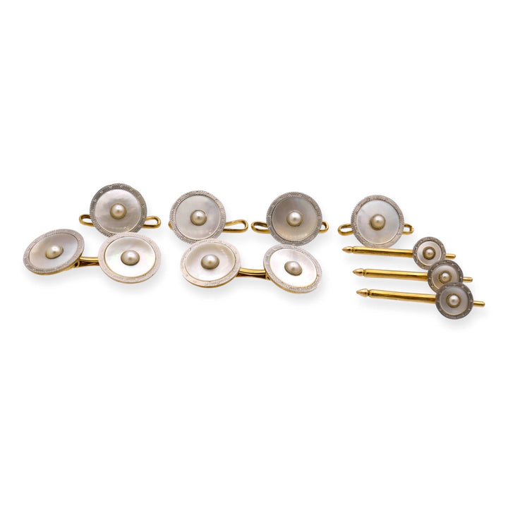 Carrington for Tiffany & Co. Platinum and 14K Gold Art Deco Cufflinks Circa 1920