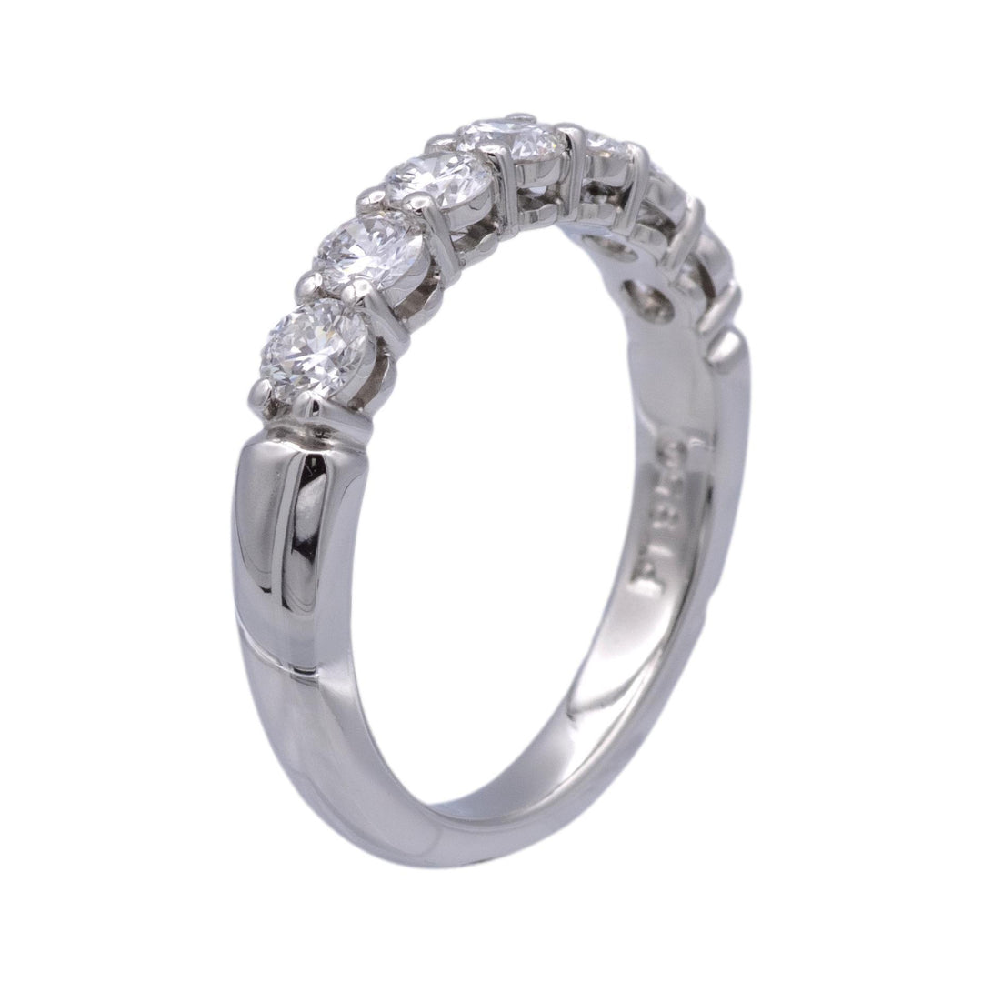 Tiffany & Co. Platinum 7 Stone Forever Half Circle Diamond Band Ring .57ct TW